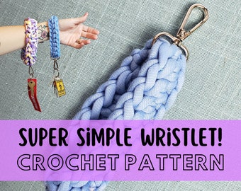 Super Simple Wristlet Crochet Pattern, Easy Stash Buster Pattern, Quick Gift Idea