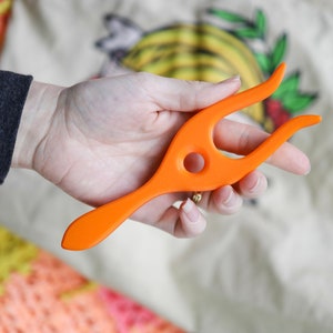 Lucet Fork, 3D Printed I-Cord Maker, Gift for Crocheter, knitter or crafter, Stocking stuffer Orange