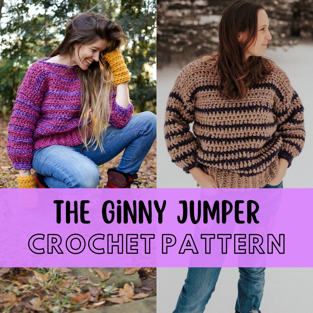 Simple Chunky Crochet Sweater Pattern, Beginner Friendly Crochet Pullover  Jumper Pattern, Super Bulky Yarn, the Ginny Jumper -  Finland