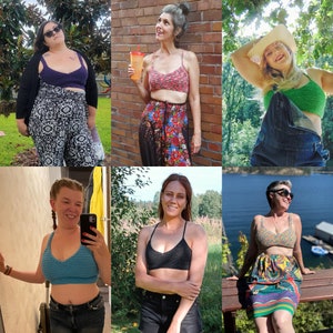 Mönster för virkad Crop Top inklusive storlek, Snabb sommar-Bralette-design, Enkelt virkad toppmönster, Nancy Bralette bild 3