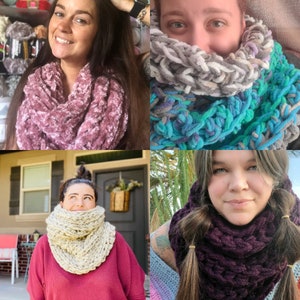 Easy Super Chunky Cowl Scarf Crochet Pattern, Simple Oversized Cowl Pattern, Beginner Friendly Super Bulky Yarn Pattern image 3