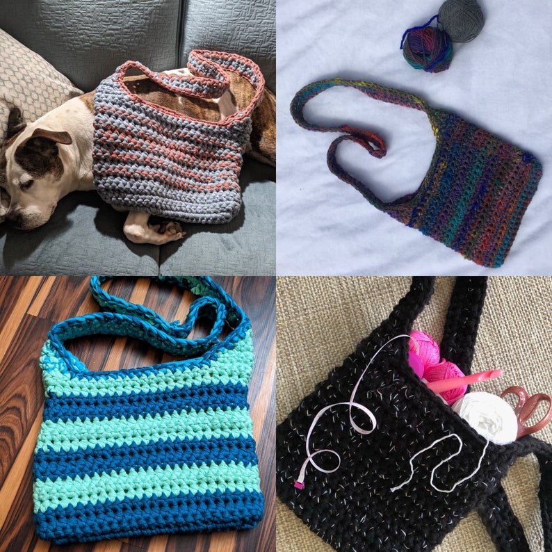 Super Simple Crochet Cross Body Bag Pattern, Beginner Friendly Easy Chunky Crochet Purse Pattern, Super bulky yarn, Mariner Cross Body Bag image 6