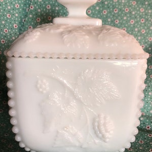 Milk Glass covered dish by Westmorland Glass