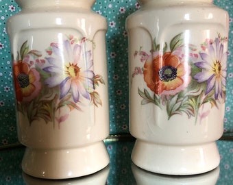 Ceramic Salt and Pepper shakers. Large size.