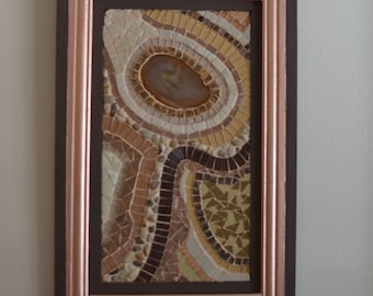 mosaic with copper and agate