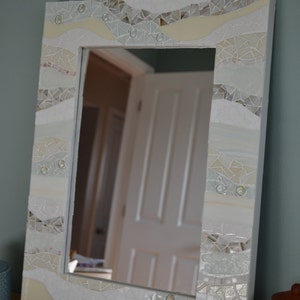 Ivory mosaic mirror