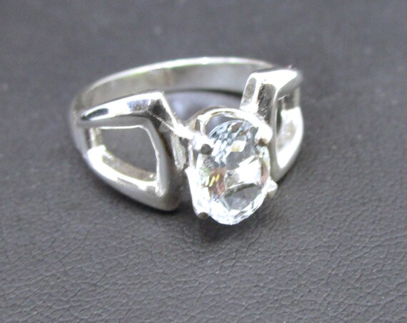 BG-010 925 Silver ring, (sterling) and fine silver with a green amethyst gemstone free shipping