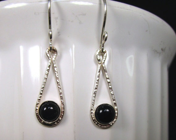 BO-200 earring Silver 925 and onyx black free shipping