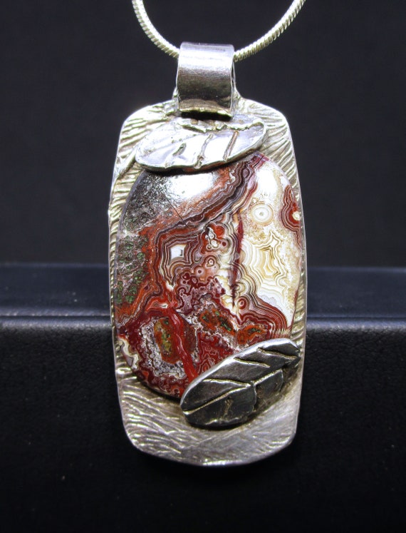 C-224 charm necklace in silver.925 with stone free shipping / Free Shipping
