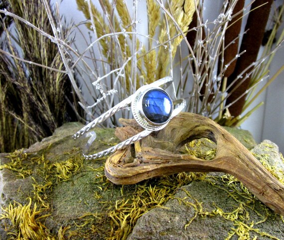 BR-102 Bracelet 925 sterling silver with labradorite free shipping