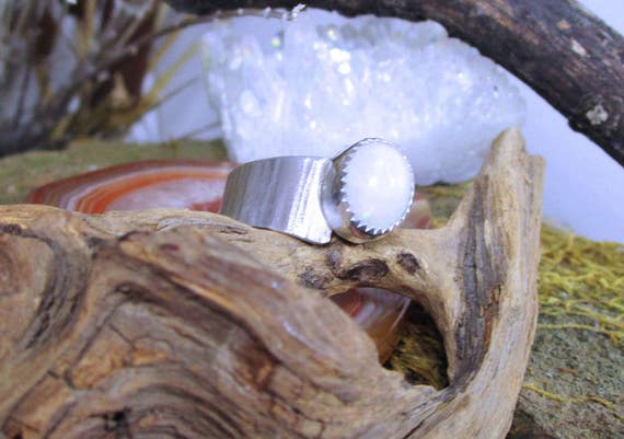 BG-021 ring Silver 925 (sterling) and fine silver with fire opal Transport free