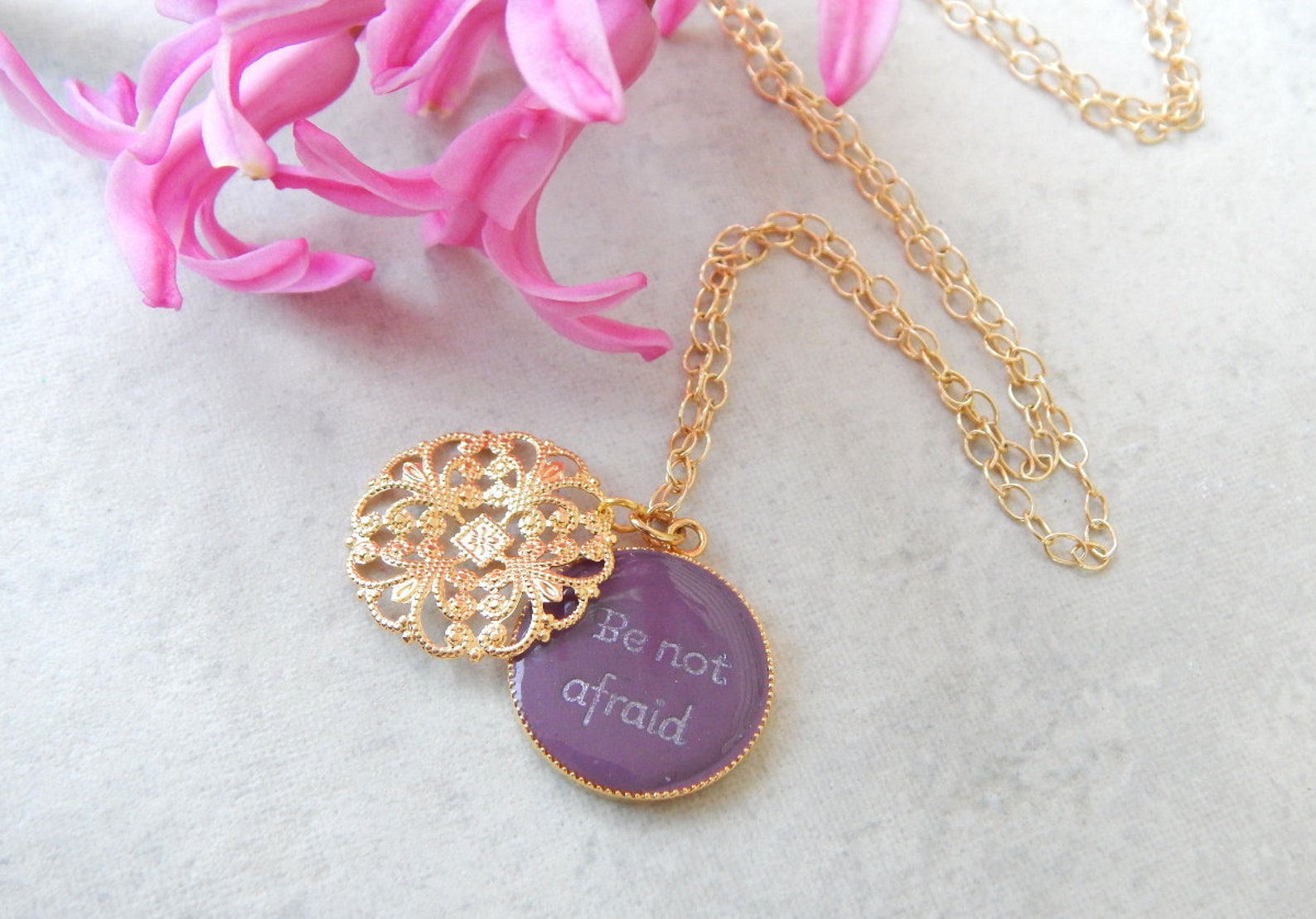 Hidden Message Necklace Personalized Secret Message Catholic Etsy