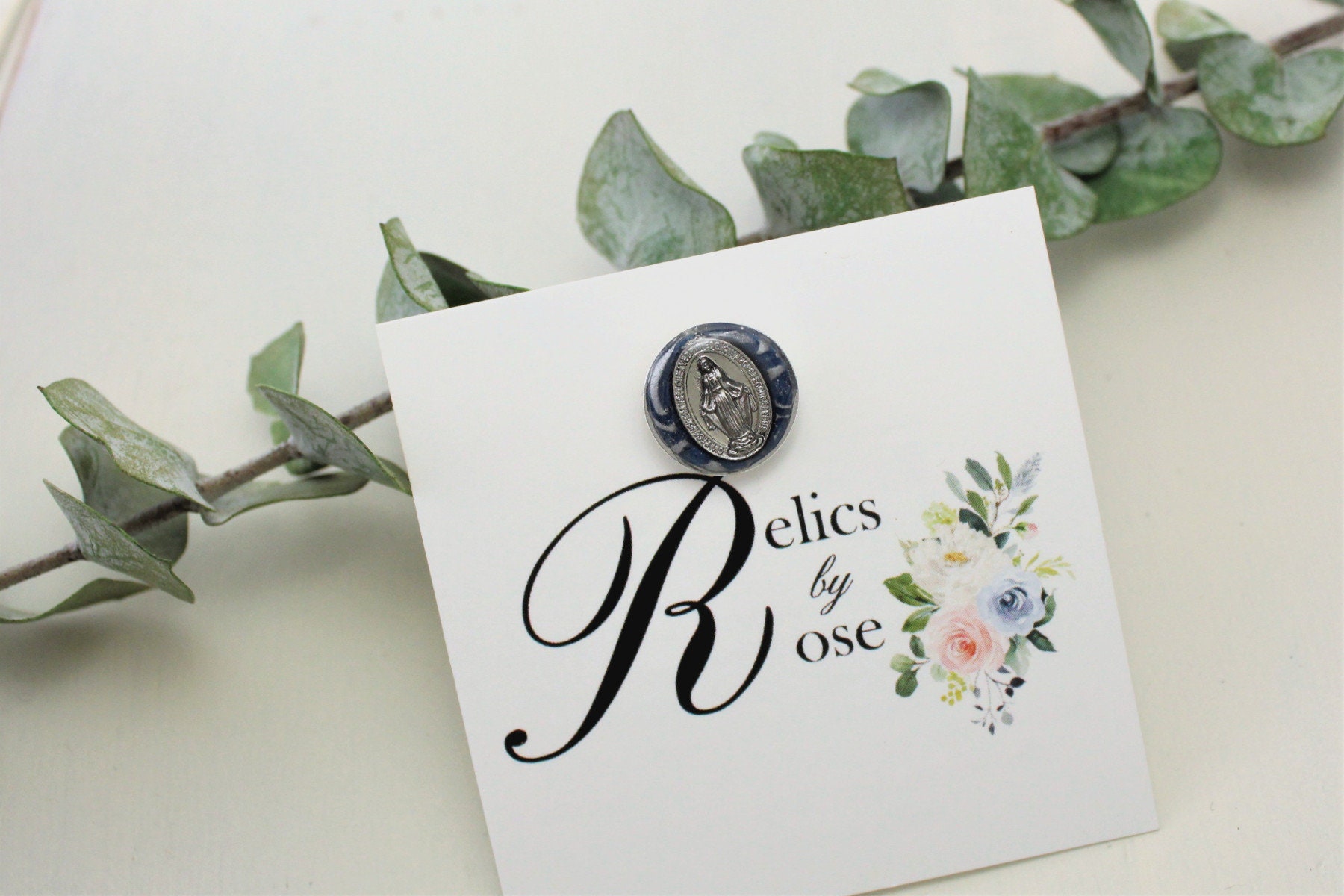 Miraculous Medal Catholic Lapel Pin First Holy Communion Pin Etsy