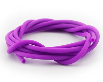 Rubber tube hollow 3 mm purple 1 m hole 1.5 mm rubber band rubber tube hollow rubber band