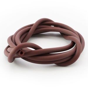Rubber tube hollow 4 mm brown 1 m hole 2 mm rubber band rubber tube hollow rubber band