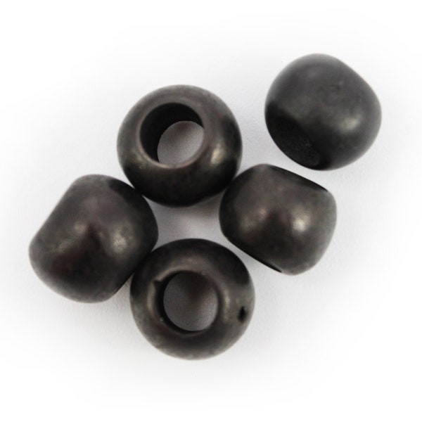 Perles en gros perforé noire 15 mm 5 pièces Paxiubao perles en bois brésil seeds brown beads big beads shamballa natural beads