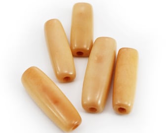 Angular tagua tubes beige 15-35 mm 5 pieces tagua beads irregular tubes natural beads tagua beads long tubes