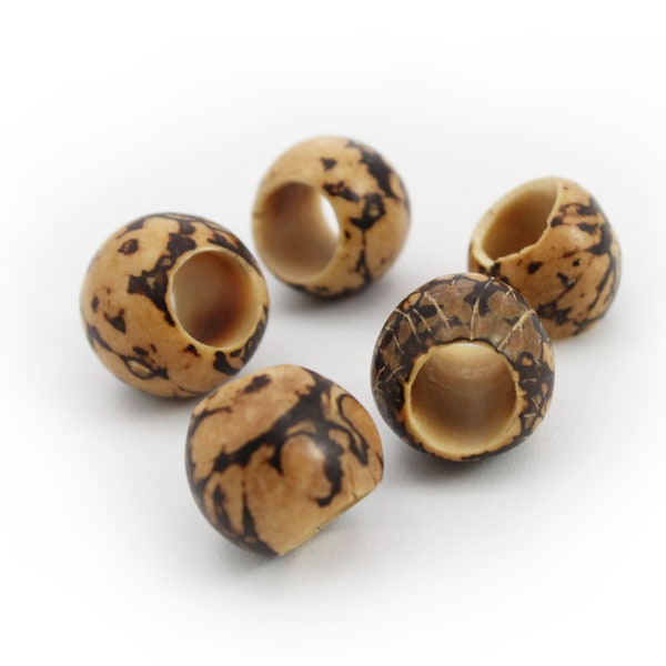 Großlochperlen tiger 15mm 5 Stück Paxiubao Samen Perlen Brasilien natural seeds brown beads big beads shamballa natural beads