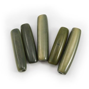 Tubi di Tagua quadrati oliva 15-35 mm 5 pezzi Perline di Tagua tubi irregolari perline naturali perline di tagua tubi lunghi