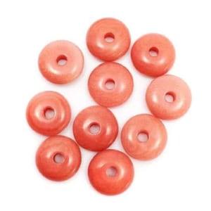 Tagua lentils pink 8 mm 10 pieces tagua beads lense beads tagua beads natural beads