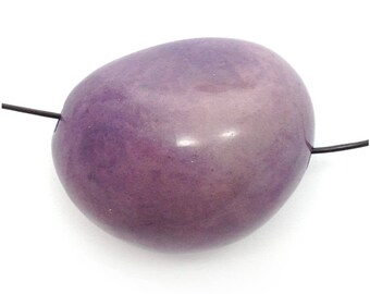 Tagua Nuss groß türkis 45mm Anhänger Naturschmuck 1 Stück großer runder Anhänger