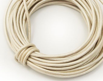 Leather band 2 mm white 5 m round leather ribbon jewelry band 2 mm white leather cord white leather cord for bracelets 2 mm white leather string