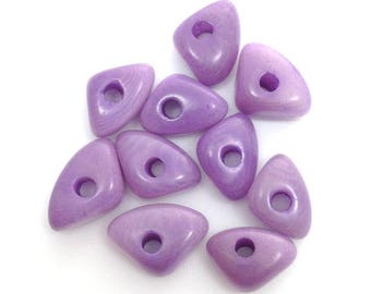 Tagua Linsen weinrot 8mm 10 Stück Taguaperlen runde flache Perlen spacer