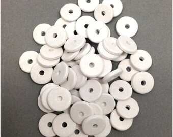 Keramik Scheiben rund dunkelbraun 13mm 15 Stück Keramikperlen