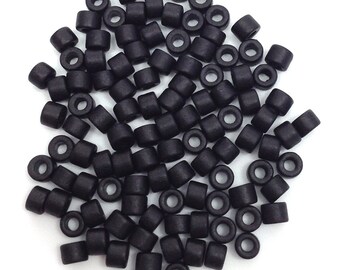 ceramic beads ceramic cylinder black 6 mm ceramic beads greek beads black spacer beads tube beads mykonos beads black tubes