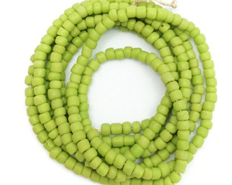 Maasai beads, Africa, light green, 2 mm, 1 strand, 58 cm, African beads