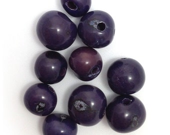 acai beads azai beads, purple, 8 mm, 10 pieces, seed beads, acai seeds, natural beads, seeds, rainforest beads, purple beads, purple acai