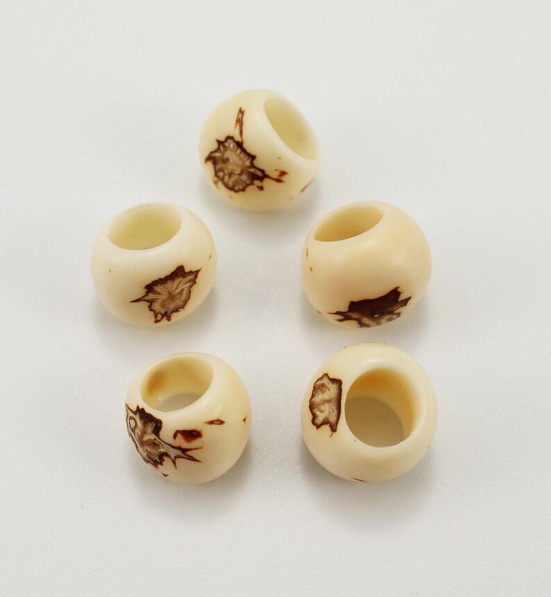 Large hole beads white 15 mm 5 pieces Paxiubao seeds Beads Brazil natural seeds beads image 3