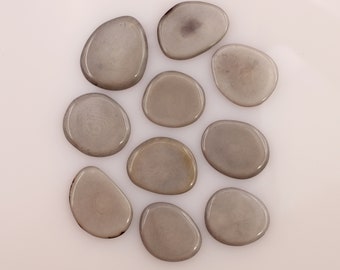 Tagua mini discs light grey 24 mm 10 pieces earrings glue thin grey tagua beads make your own earrings triangles natural beads