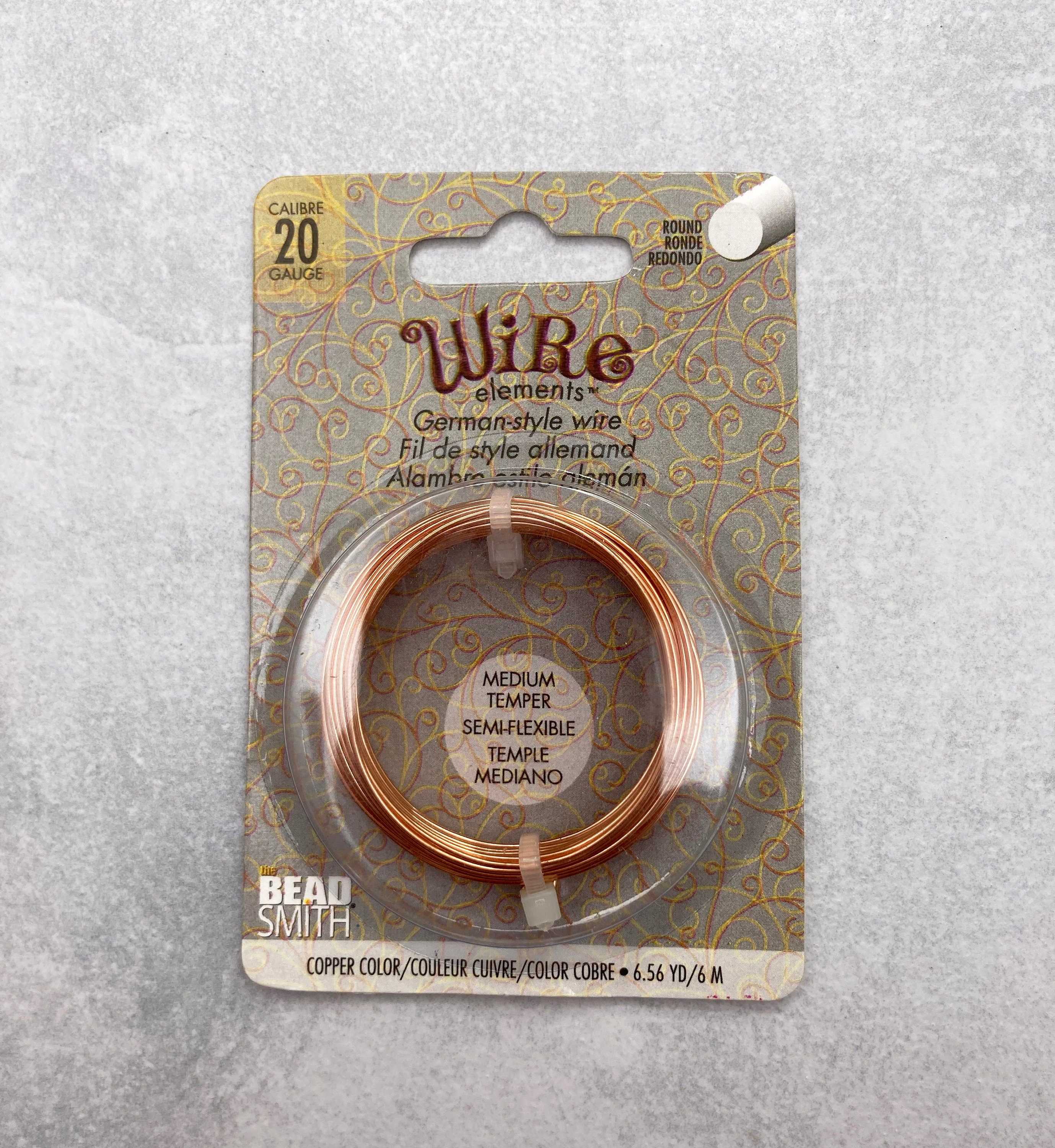 Beadalon German Style Wire-Copper Round - 20 Gauge, 19.7