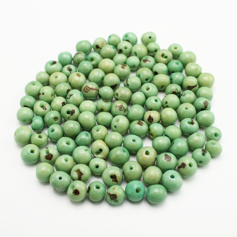 Acai beads mint green 6-14 mm 100 pieces Azai beads with error nai image 2