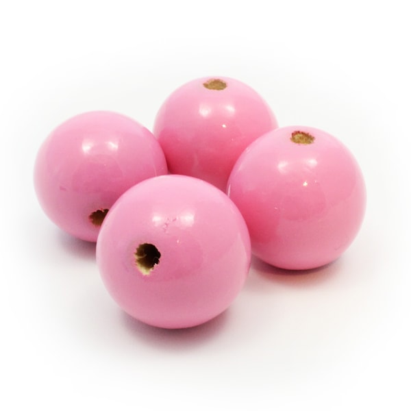 wooden beads wooden beads 25 mm pink 4 pieces large wooden balls high gloss large wooden beads 25 mm beads 25 mm pink beads big wood beads