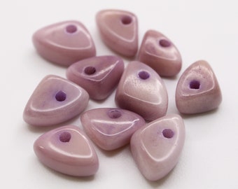 Tagua triangles blue purple 10 pieces 8 mm tagua beads tagua beads purple small natural beads