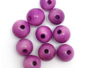 Tagua beads, lilac, 5 mm, 10 pieces, beads round, 5 mm beads, small spacer beads, natural beads, round tagua beads, lilac beads, tagua