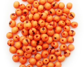 acai beads Acaiperlen orange 100 Stück Samenperlen Azaiperlen Brasilien acai seeds natural beads seeds beads orange acai