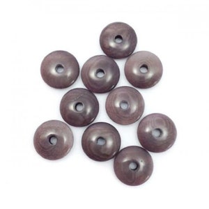 Tagua lenzen grijs 8 mm, 10 stuks, Tagua kralen, schijven, kleine donuts, ronde kralen, rocailles, lenzen, natuurlijke kralen, natuurlijke sieraden
