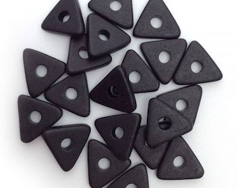 Ceramic beads triangles black 10 mm 20 pieces square black ceramic beads 10 mm flat spacer beads triangular ceramic discs