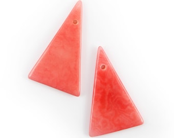 tagua pendant triangle pendant salmon pink 27mm 2pcs tagua pendant for earrings triangular pendant square disc pink square pendant pendant