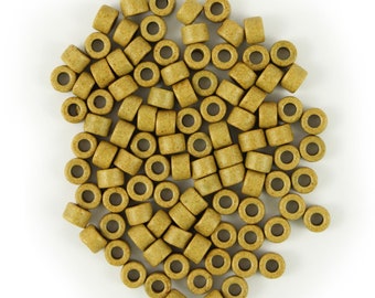 ceramic beads ceramic cylinder olive brown 6 mm 100 pieces Greek ceramic beads greek beads spacer beads mykonos beads