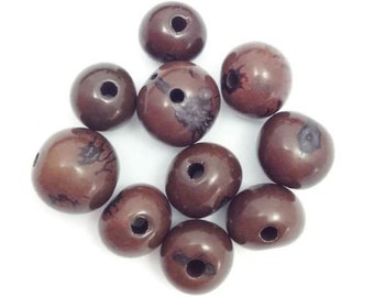 acai beads azaibeads dark brown 5 mm 10 piece seed beads brown natural rainforest beads spacer beads for bracelets