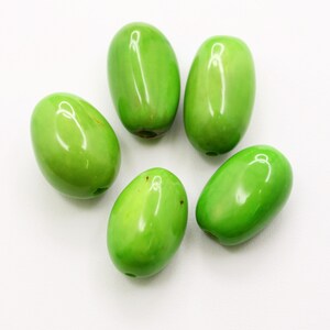Visola beads lemon 17 mm 5 pieces seed beads natural beads image 2