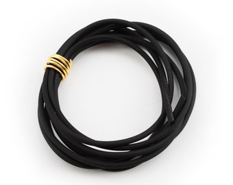 Rubber band round 1.5 mm black 1 m rubber band ruber tube rubber band rubber cord