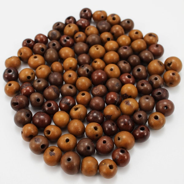 Acai Mix Brauntöne 100 Stück Azaiperlen acai beads natural beads acai mix