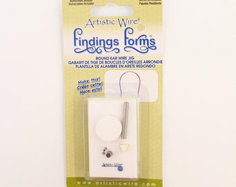 Gabarit de pliage de crochet d'oreille rond, gabarit de fil d'oreille, modèle 1 pièce pour fabriquer soi-même des boucles d'oreilles rondes en fil de fer