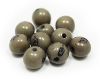acai beads azai beads grey 5mm 10 piece seed beads acai seed beads round acai seeds grey acai natural beads