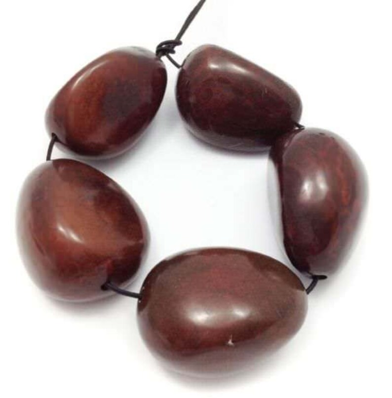 Tagua nut Tagua nut large dark brown 45 mm large Tagua pendant Etsy